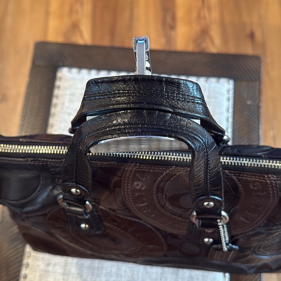 Coach Ashley Pieced Patchwork Snaphead Satchel/Shoulder Bag (Style #F15474)(EUC) - Picture 7 of 15